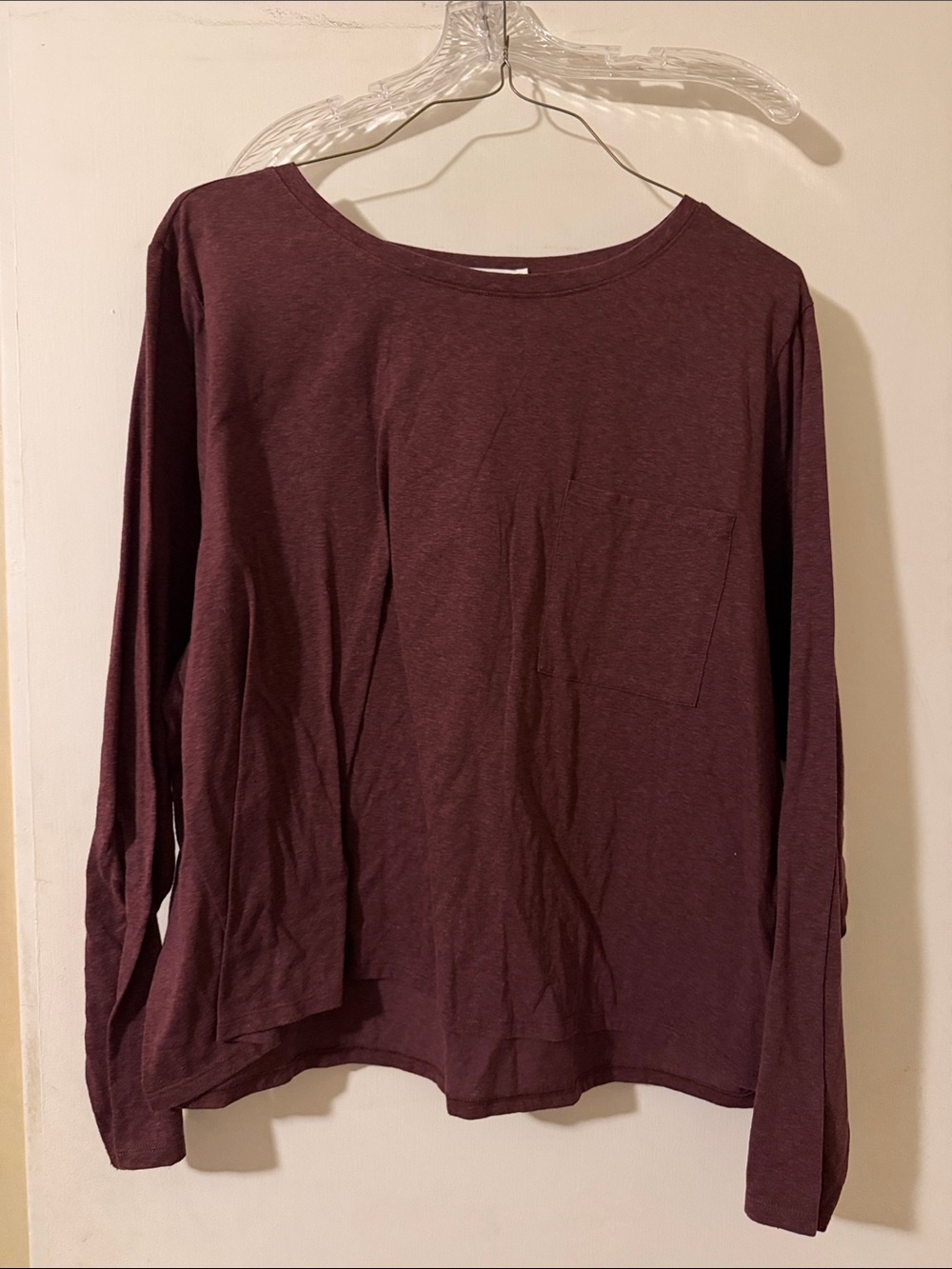 Threads 4 Thought Women's Long-Sleeve Pocket Tee - Burgundy